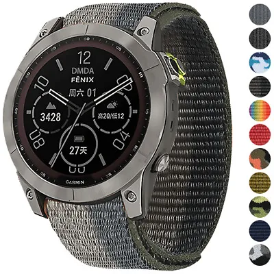 For Garmin Fenix 7 7X 7S 6 6S 6X PRO Watch Band 5 5S 5X Plus Sport Nylon Strap • $11.55