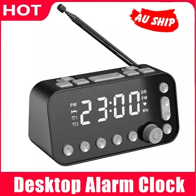 $35.99 • Buy LED Digital Alarm Clock DAB+FM Radio Bedside Sleep Dual Timer Large Size Display