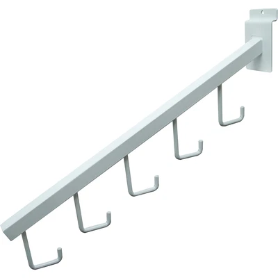 $109.99 • Buy Econoco 5-Hook Square Hook Tubing Waterfall Faceout For Slatwall White, 17in.L