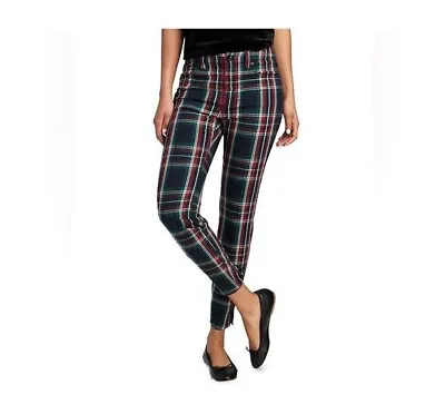 New Vineyard Vines Women's 8 Jolly Plaid High Rise Preppy Golf 5 Pocket Pants • $39.85