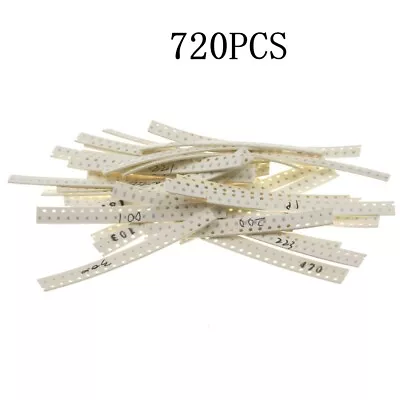 720PCS SMD Capacitor Kit 1pF To 10uF Range For General Purpose Applications • $14.41