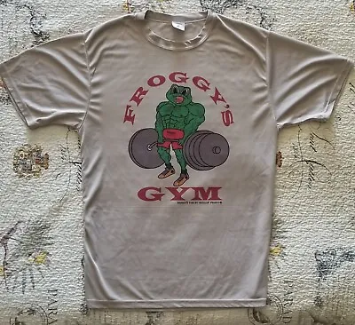 FROGGY'S  GYM Workout Bodybuilding Exercise Old School Vintage Logo T-Shirt NEW • $14.95