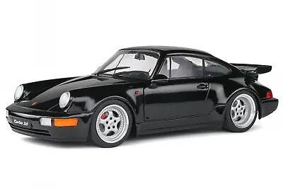 Porsche 911 964 Turbo Black Diecast Model Car S1803404 Solido 1:18 • $99.90