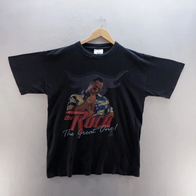 £119.99 • Buy Vintage The Rock T Shirt Large Black The Great One 2000 WWF WWE Wrestling 90s