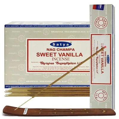 Satya Nag Champa Sweet Vanilla Agarbatti Incense Sticks  15g X 12 Boxes = 180gm • $18.46