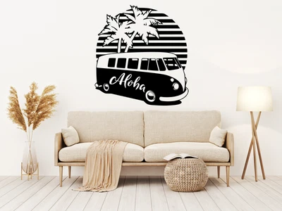 £3.89 • Buy Aloha Camper Sticker Wall Surf Palm Decal Sun Bedroom Living Room Vinyl Window