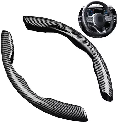 $12.99 • Buy For BMW Carbon Fiber Car Steering Wheel Booster Cover Non-Slip Car Accessories