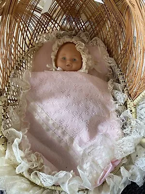 Vintage 1983 Blue Box Baby Doll In Bassinet • $60