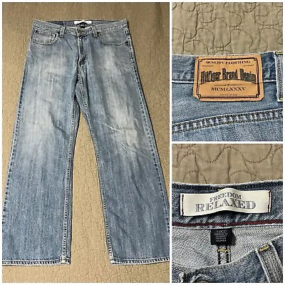 Mens Tommy Hilfiger Brand Freedom Relaxed Fit Denim Jeans Size 33x30 • $15.75