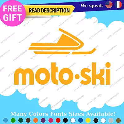 Fits MOTO-SKI Decals Stickers Vinyl Ski Moto Old Snow Vintage Antique Snowmobile • $6.37