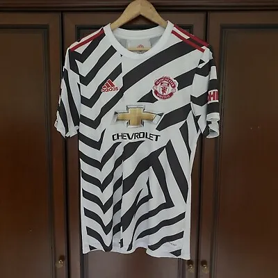 Manchester United Shirt - Zebra Kit Third Kit - Medium • £25