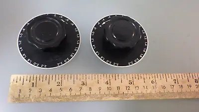 2 Vtg Radio Bakelite Vernier Dial Knobs LOT * Ham Tube Collins Daven DAKA • $17