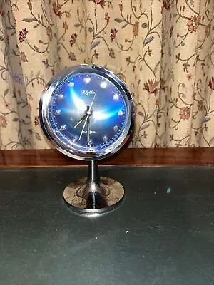 Vintage Retro 1960s / 70s Pedestal Mechanical Alarm Clock – Working Order • £45