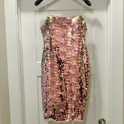 Aidan Mattox Rose Gold Sequin Mini Dress-Size 8 • $65