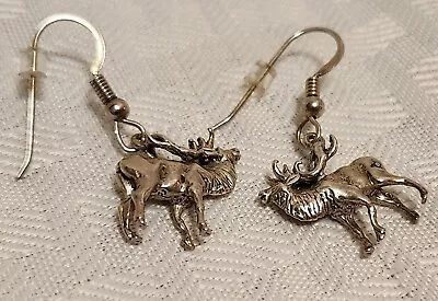 Sterling Silver Elk Earrings • $33.99