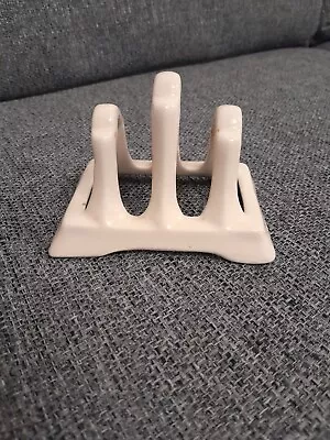 Vintage H&K Tunstall Cream Ceramic 2 Slice Toast Rack Good Condition (1549) • £15