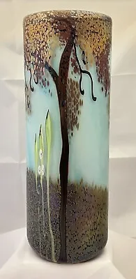 Okra Glass LE Large Cylinder Vase Autumn Skies • £640