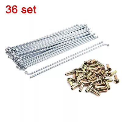 36 Sets Rim Wheel Plated Spoke 180mm Length Metal With Nipples For Motorcycle • $21.99