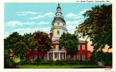 Postcard-State Capitol Annapolis Maryland Colonial State House  1502 • $5.79