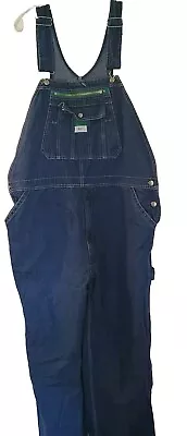 LIBERTY Blue Jean Overalls Men’s 44 X 30 100% Cotton Denim Carpenter WORK Bibs • $24.99