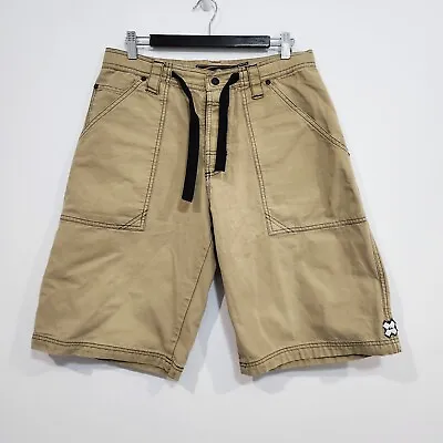 Vintage Quiksilver Khaki Tan Mens Shorts Medium Utility Casual Walk Shorts • $59.95
