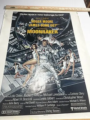 Moonraker Original Rolled Promo Poster 1979 Roger Moore & Richard Kie 20 1/2 X27 • $35