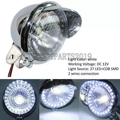 LWKDDT Chrome LED Fog Light Angel Eyes For Suzuki Boulevard C50 M109R M50 M90/95 • $25.95