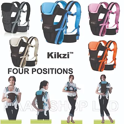 £14.49 • Buy Kikzi ERGONOMIC STRONG BREATHABLE ADJUSTABLE INFANT BABY CARRIER BACKPACK