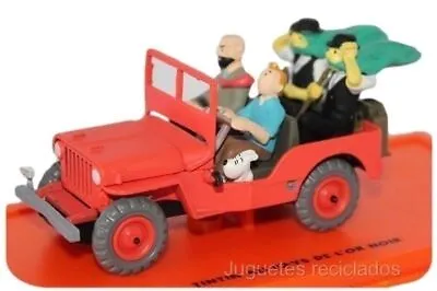 Tintin In The Land Of Black Jeep Willys MB 1943 1:43 Diecast Herge Milu Atlas • $30.14