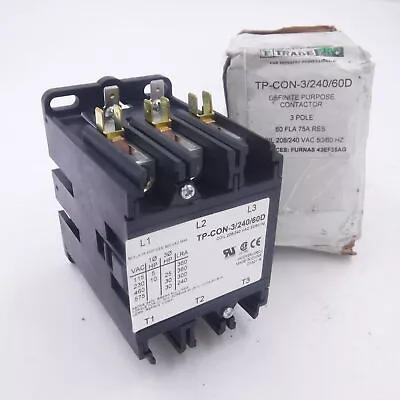 TradePro TP-CON-3/240/60D 3 Pole 208/240 Volt 60 Amp Contactor • $94.99