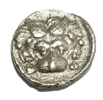 Ancient Greek Silver Coin 392-376 B.C Satraps Of Caria Hekatomnos Hemiobol Lion • $230