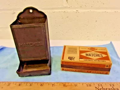 Vintage Antique Kitchen Match Dispenser W Matches • $10.45