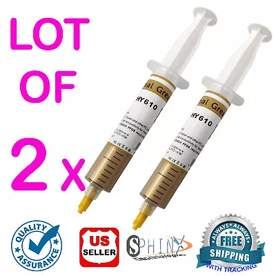 $9.99 • Buy 2x 30g H Perfomance Gold Syringe GPU CPU XBOX360 Heaksink Compound Thermal Paste
