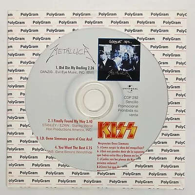 Metallica/kiss  Polygram Disco Promocional  1-cd (mex Promo Only) Free Shipping • £24.99