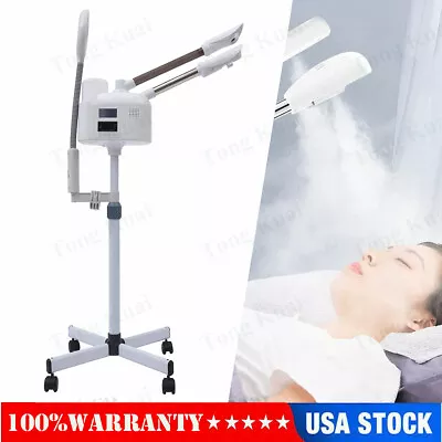 Pro 3 In 1 Facial Steamer 5X Magnifying Lamp Hot& Cold Ozone Machine Spa Salon • $86.48