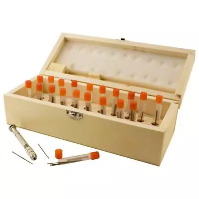 100 Pc. Micro Drill Bit Set With Pin Vise Hand Drill • $39