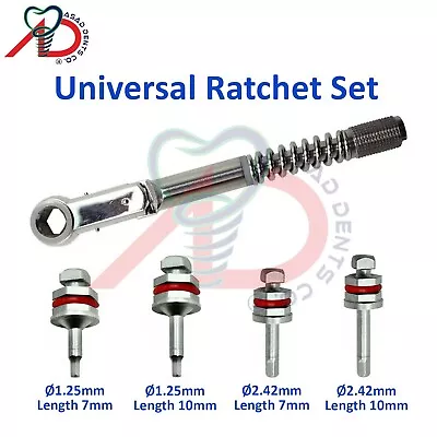 Universal Torque Ratchet 10-50 NCM 1.25mm S+L &2.42mm S+L  Hex Drivers 6.35 Head • $39.99