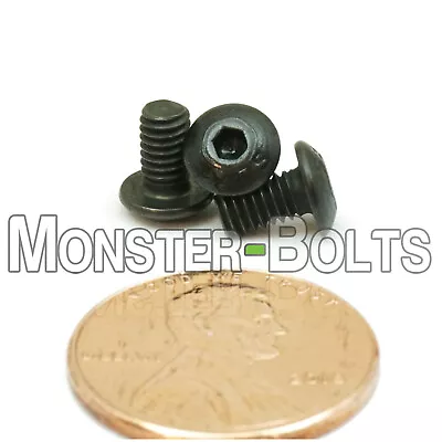 #6-40 X 1/4  - Qty 10 - Button Head Socket Cap Screws  Alloy Steel Black Oxide • $5.45