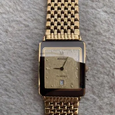 Rado Florence Watch Quartz Made Rectangle Vintage Date • £342.06