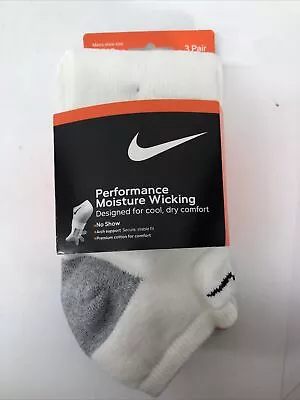 Nike Performance White No Show Socks Men’s Size Large 3-pack • $18.95