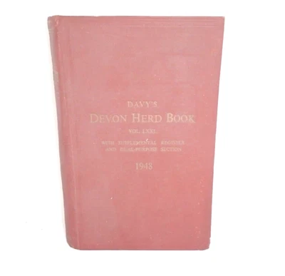£9.99 • Buy Davy's Devon Herd Book Vol LXXI 1948 Good Condition