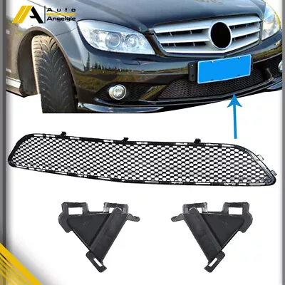 Silscvtt Front Bumper Mesh Grille Grill Fit For  Mercedes-benz C-class 2007-2011 • $32.71