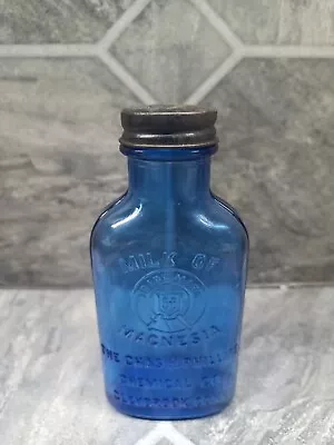 Colbalt Blue Phillips Milk Of Magnesia Tablets Bottle With Lid • $0.99