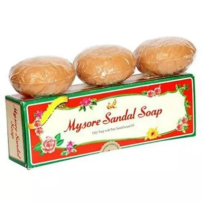 Mysore Sandalwood Oil Sandal Soap 150g 3 Pack • $19.99