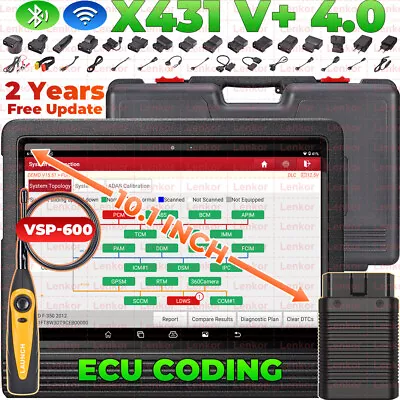 LAUNCH X431 V+ 4.0 PRO Bidirectional Car Diagnostic Scanner Tool KEY Programming • $969