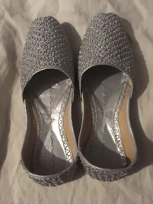 Mens Silver Grey Kussa Khussa Wedding Shoes Size 8 • £13