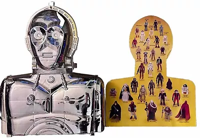 1983 C-3PO Shiny Collector's Case STAR WARS Vintage W/holders Stickers. Poster • $175