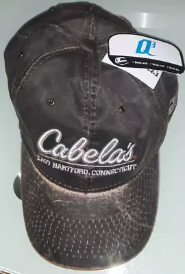 East Hartford CABELAS Outdoor Oiled Waxed Rain Resistant Strapback Cap Hat Brown • $24.60