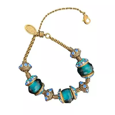 Michal Negrin Joy Charm Blue Crystal Bracelet • $95