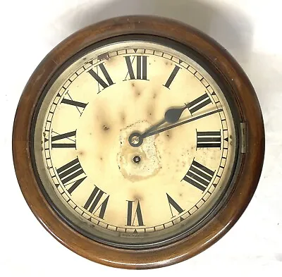 Antique 12” Dial Fusee Mahogany Wall School Railway Clock : R.H.L & Co M/C • £395